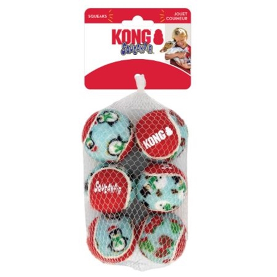 Picture of KONG Holiday Squeakair Balls | Festive Fetch Toys for Dogs